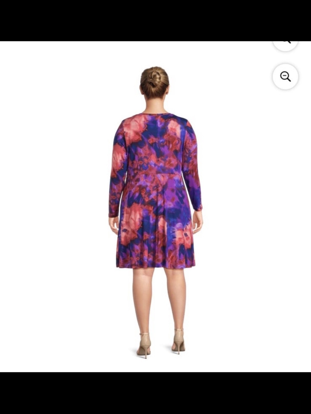 Terra & Sky Women's Plus Size Long Sleeve Swing Dress, Size 4X 28w-30w NWT - Picture 2 of 7